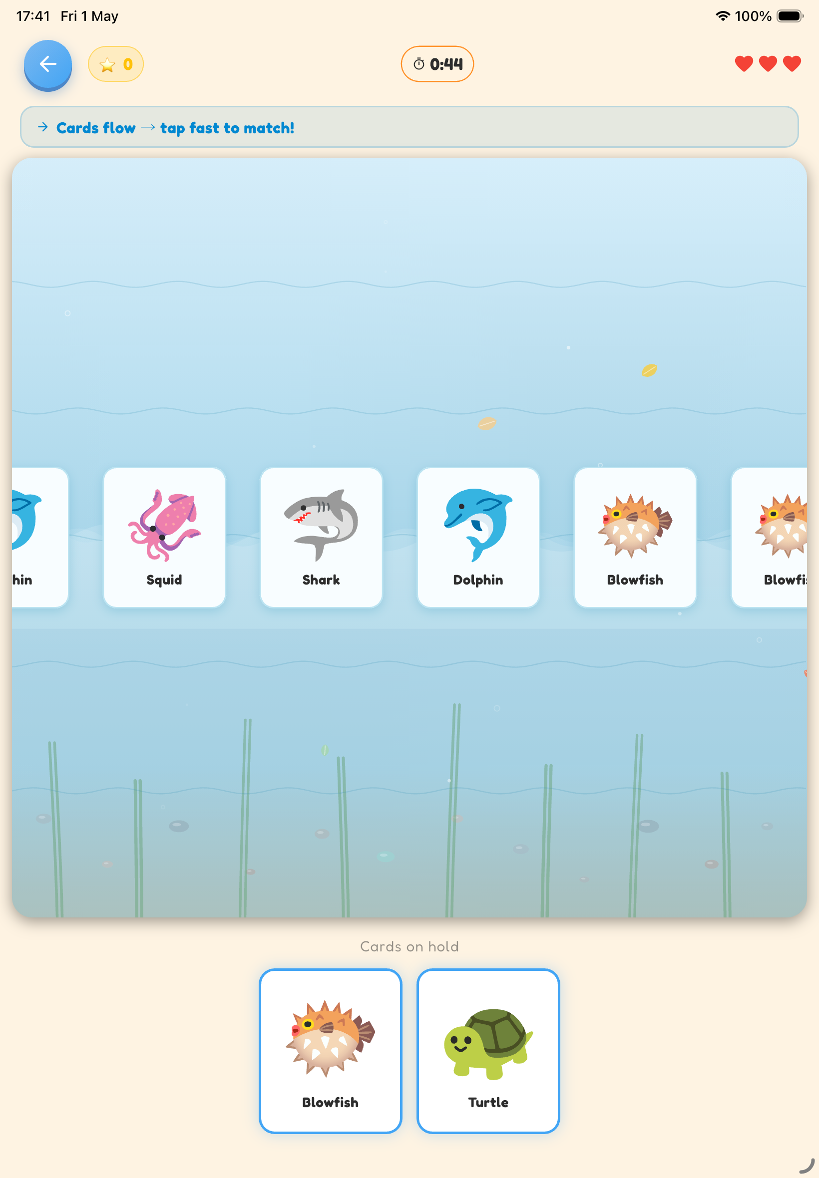 Flow gameplay — iPad
